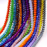 120pcs 6x8mm Crystal Rondelle Beads for Jewelry Making