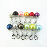 120pcs Mix Pearl Dangle Charms With Lobster Clasp Pendants DIY Jewelry Making
