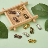 120pcs Mixed Frog Charms Tibetan Alloy Pendant Rhinestone Settings DIY Jewelry