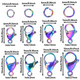 120pcs Mixed Rainbow Jump Rings And Lobster Clasp Hooks For Jewelry Making