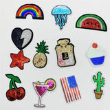 120pcs Sequined Embroidery Patches Iron On for Diy Craft