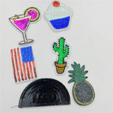 120pcs Sequined Embroidery Patches Iron On for Diy Craft