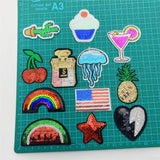 120pcs Sequined Embroidery Patches Iron On for Diy Craft
