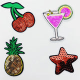 120pcs Sequined Embroidery Patches Iron On for Diy Craft