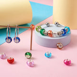120pcs Mixed Crystal Faceted Resin European Beads Large Hole Bangle DIY Jewelry
