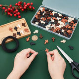 120pcs Wooden Cross Pendants with Waxed Cord DIY Necklace Jewelry Craft