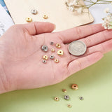 120pcs 304 Stainless Spacer Beads Round Gold & Stainless 4~8x1.2~2.5mm Hole