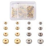120pcs 304 Stainless Spacer Beads Round Gold & Stainless 4~8x1.2~2.5mm Hole