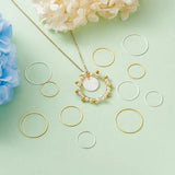 120pcs Brass Linking Rings Golden & Silver 20-30x1mm