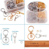DIY Keychain Kits 120pcs/box Mixed Findings Lobster Claw Swivel Clasps