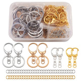 DIY Keychain Kits 120pcs/box Mixed Findings Lobster Claw Swivel Clasps