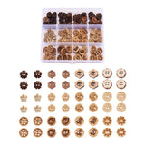 120pcs 2-hole Coconut Button for DIY Mixed Sewing Carved Button