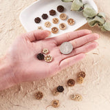120pcs 2-hole Coconut Button for DIY Mixed Sewing Carved Button