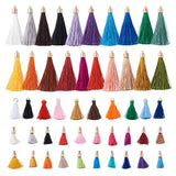 120pcs Polyester Tassel Pendant Mixed DIY Jewelry Making Keychain Charms