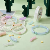 120pcs Candy Acrylic Chunky Tube Beads Elastic Thread Kit