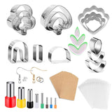 123pcs Fondant Polymer Clay Cutter DIY Craft 7 Shapes Baking Tool Gift