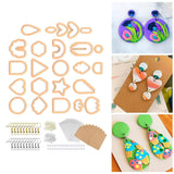 124-Piece Polymer Clay Cutter Set for Earrings DIY Crafts