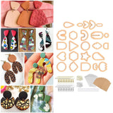 124-Piece Polymer Clay Cutter Set for Earrings DIY Crafts