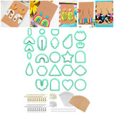 124-Piece Polymer Clay Cutter Set for Earrings DIY Crafts