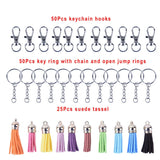 125Pcs DIY Crafts Keychain Pendants Tassel Bulk Set