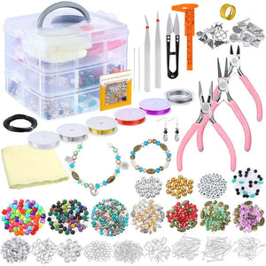 1268pcs Volcanic Stone DIY Bracelet Earrings Necklace Kit
