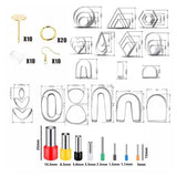 DIY Clay Earring Cutters Set - 126PCS