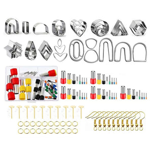 126PCS Polymer Clay Cutters Set for Earring Making Key Chains