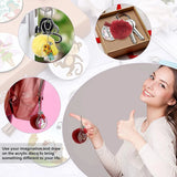 126Pcs Acrylic Keychain Blanks Tassels Round Transparent Embryo Accessories