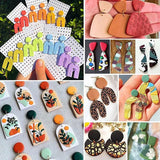 Polymer Clay Cutter Set with Earring Hooks, Jewelry Making Kit