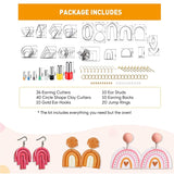 Polymer Clay Cutter Earring Kit with 126 Pcs Set
