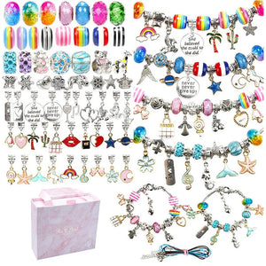 127 Pcs Charm Bracelet Making Kit for Girls