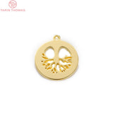 6PCS 16x18MM 19x21MM 25x27MM 24K Brass Feaf Leaves Charms