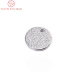 20PCS 8MM 12MM 24K Brass Disk Charms DIY Jewelry Findings