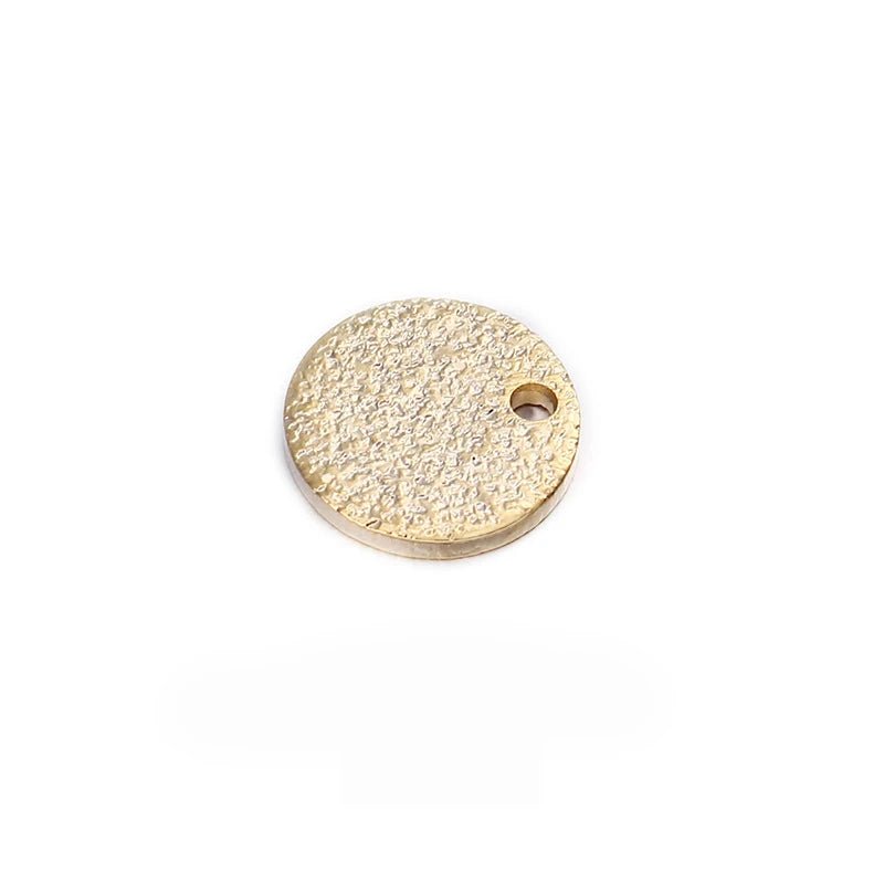 20PCS 8MM 12MM 24K Brass Disk Charms DIY Jewelry Findings