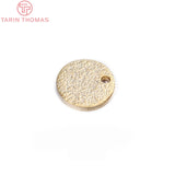 20PCS 8MM 12MM 24K Brass Disk Charms DIY Jewelry Findings