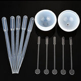 127PCS/SET Jewelry Mold Pendants Crystal Scale Resin Molds