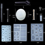 127PCS/SET Jewelry Mold Pendants Crystal Scale Resin Molds