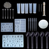 127PCS/SET Jewelry Mold Pendants Crystal Scale Resin Molds