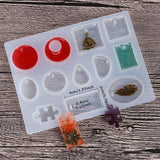 127PCS Resin Casting Silicone Mold Pendant Craft DIY Jewelry Making Tools