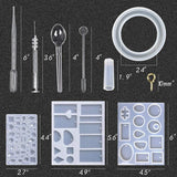 127PCS Silicone Resin Mold Pendant DIY Jewelry Making