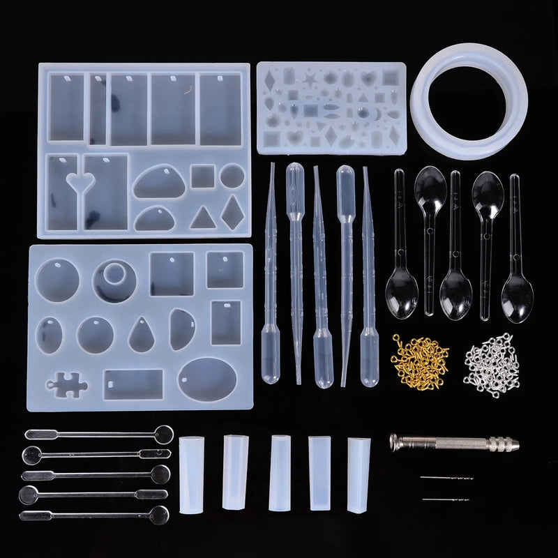 127Pcs Resin Casting Molds Kit Pendant Craft Silicone Mold DIY
