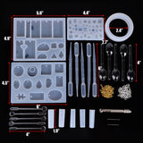 127Pcs Resin Casting Molds Jewelry Pendant Craft DIY Jewelry Tool Set