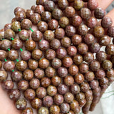 Natural Stone Ruby Beads 8mm Round Loose Spacer Beads 15'' Strand