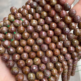 Natural Stone Ruby Beads 8mm Round Loose Spacer Beads 15'' Strand