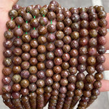 Natural Stone Ruby Beads 8mm Round Loose Spacer Beads 15'' Strand