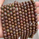 Natural Stone Ruby Beads 8mm Round Loose Spacer Beads 15'' Strand