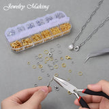 1284pcs Jump Rings & Lobster Clasps Jewelry Repair Tools Kit