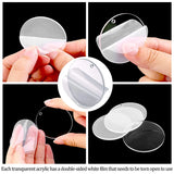 128Pcs Acrylic Keychain Blanks for DIY Projects Crafts