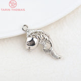12x23MM 24K Plated Fish Charms Pendants for Jewelry Making