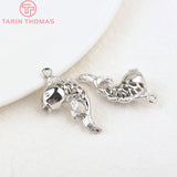 12x23MM 24K Plated Fish Charms Pendants for Jewelry Making